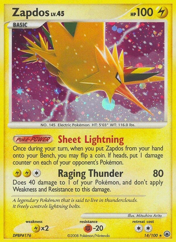 Zapdos (14/100) (Majestic Dawn)
