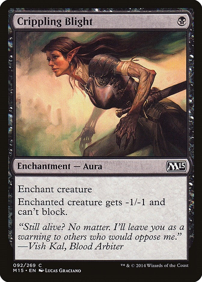Image for Crippling Blight (92) (Magic 2015 (M15)) - Magic: The Gathering