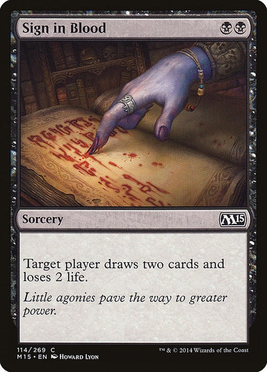 Image for Sign in Blood (114) (Magic 2015 (M15)) - Magic: The Gathering