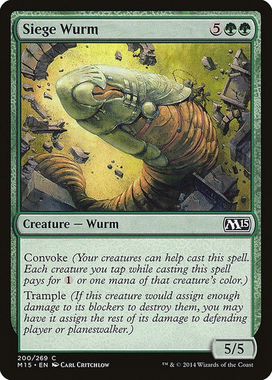 Image for Siege Wurm (200) (Magic 2015 (M15)) - Magic: The Gathering