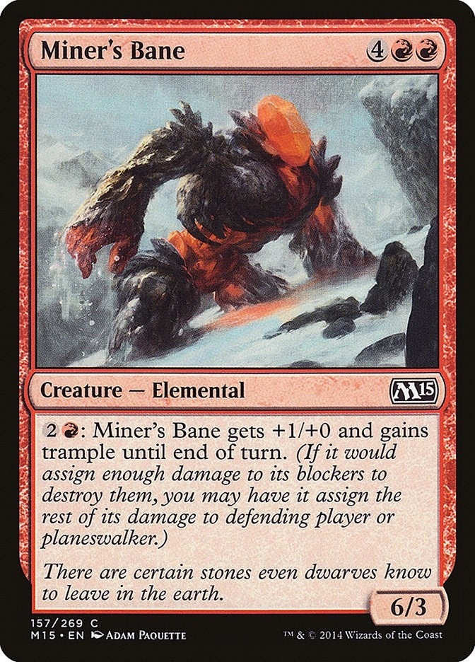 Image for Miner's Bane (157) (Magic 2015 (M15)) - Magic: The Gathering