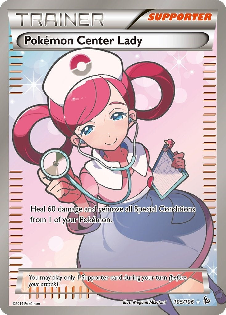 Pokemon Center Lady (105 Full Art) (105/106) (XY - Flashfire)