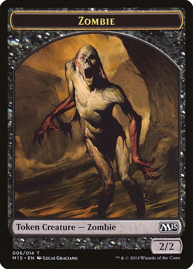 Image for Zombie Token (6) (Magic 2015 (M15)) - Magic: The Gathering