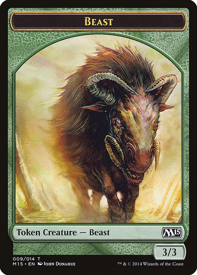 Image for Beast Token (Green) (9) (Magic 2015 (M15)) - Magic: The Gathering