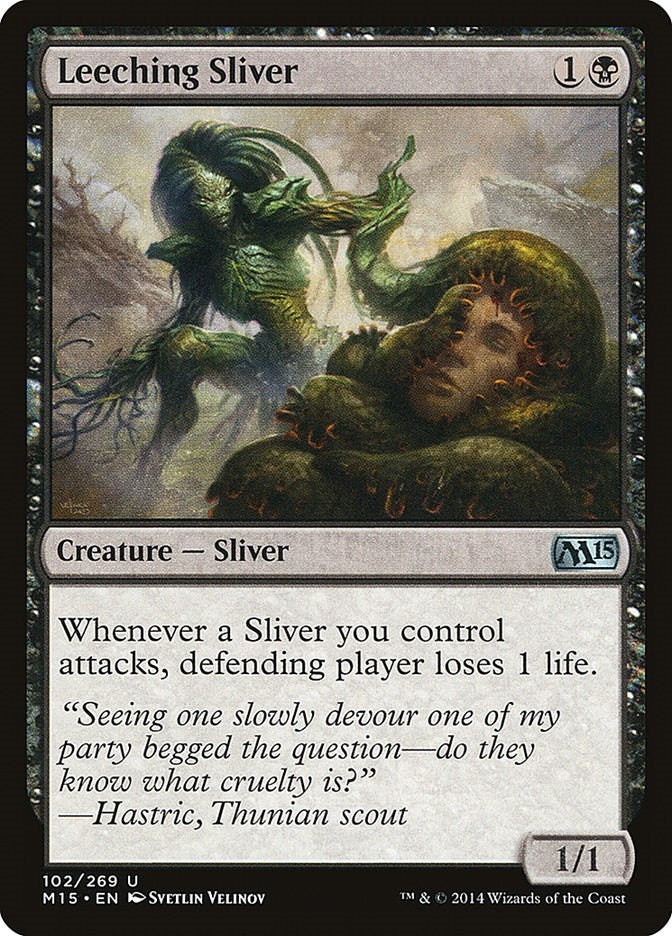 Image for Leeching Sliver (102) (Magic 2015 (M15)) - Magic: The Gathering