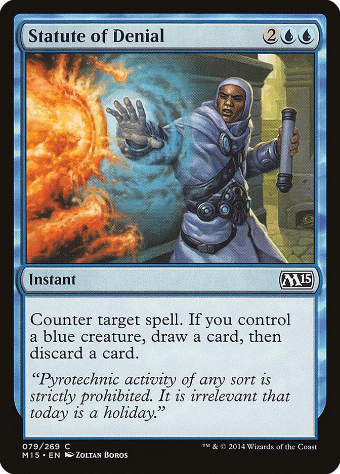Image for Statute of Denial (79) (Magic 2015 (M15)) - Magic: The Gathering
