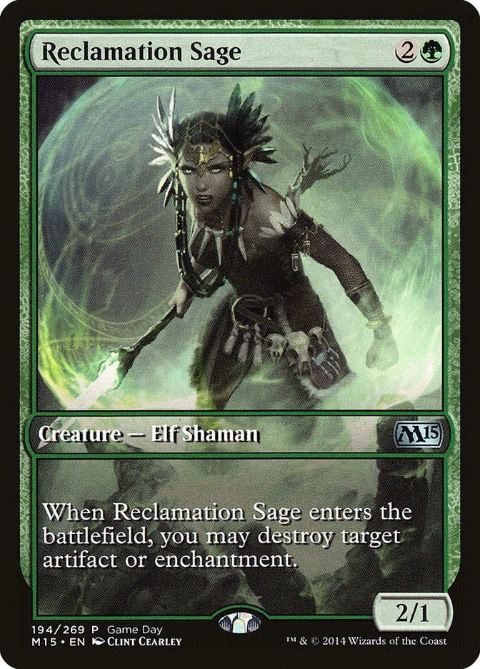 Image for Reclamation Sage (194) (Game Day & Store Championship Promos) - Magic: The Gathering