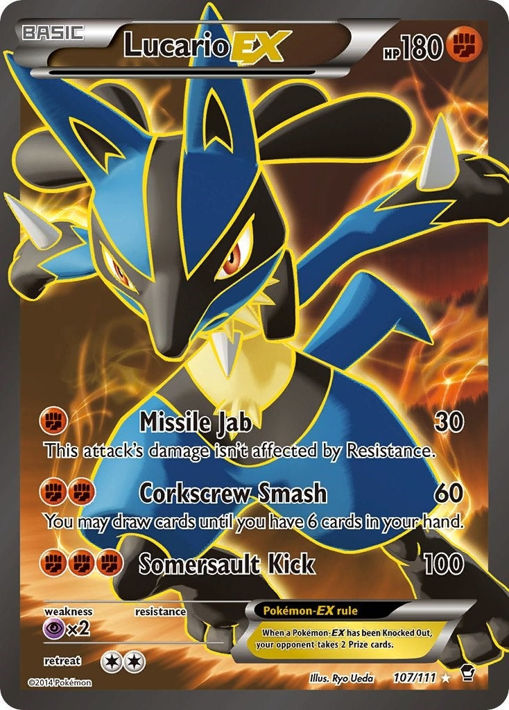 Lucario EX (107 Full Art) (107/111) (XY - Furious Fists)
