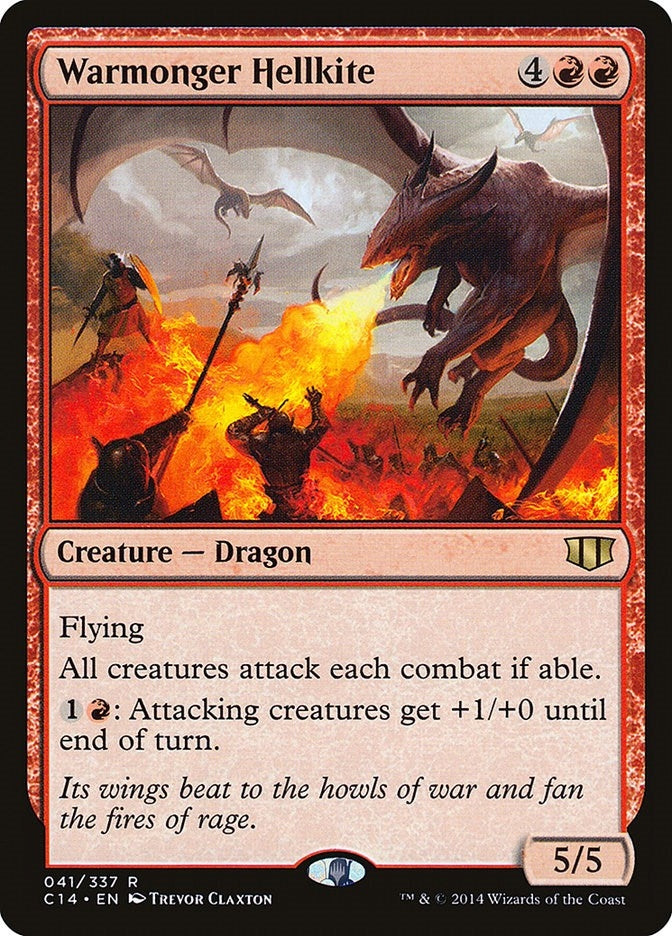 Image for Warmonger Hellkite (41) (Commander 2014) (C14) - Magic: The Gathering