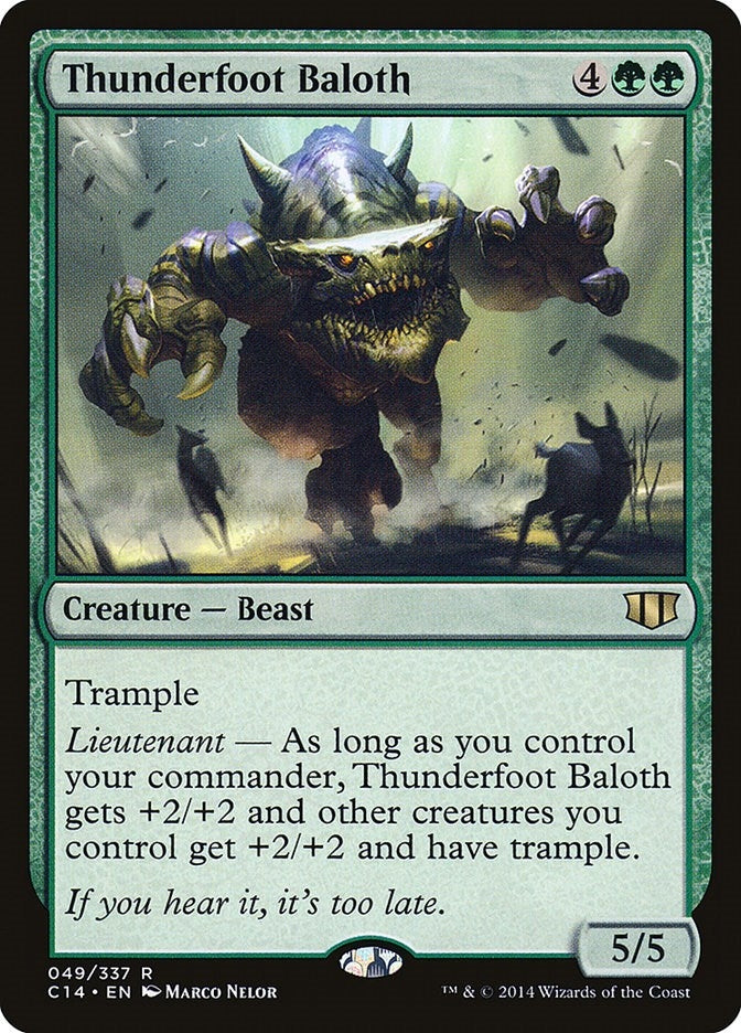 Image for Thunderfoot Baloth (49) (Commander 2014) (C14) - Magic: The Gathering
