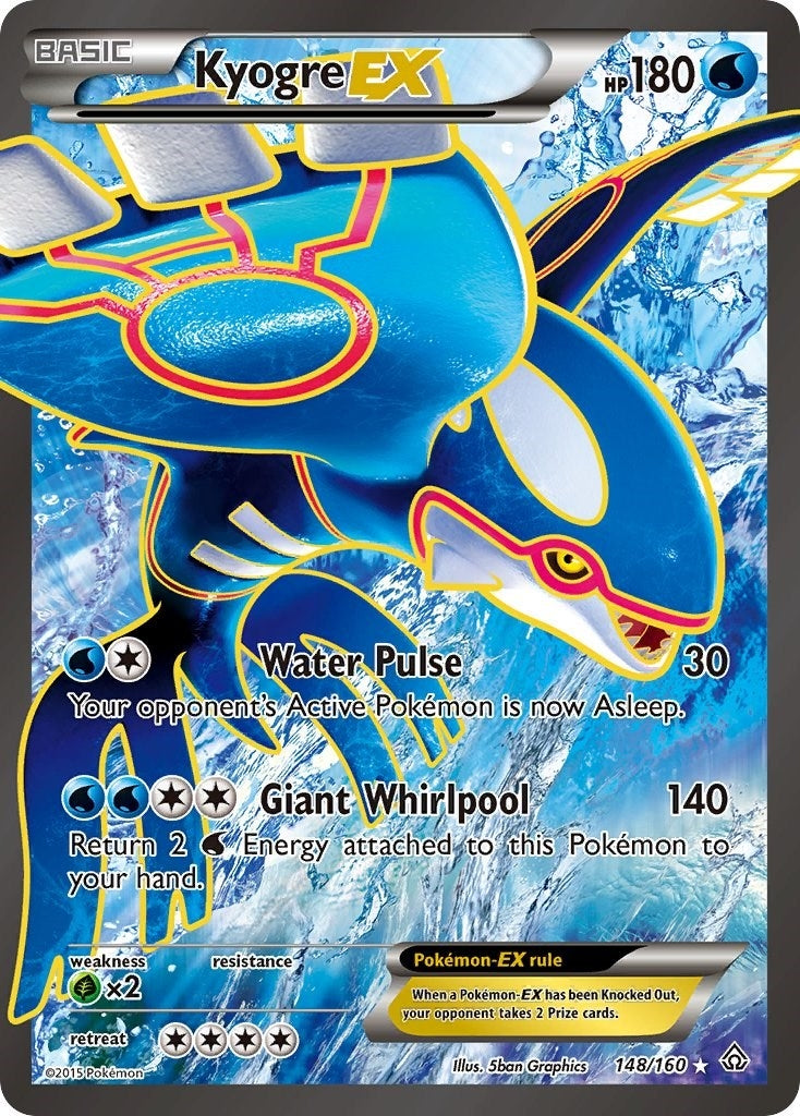Kyogre EX (148 Full Art) (148/160) (XY - Primal Clash)
