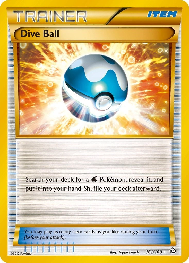Dive Ball (161 Secret Rare) (161/160) (XY - Primal Clash)