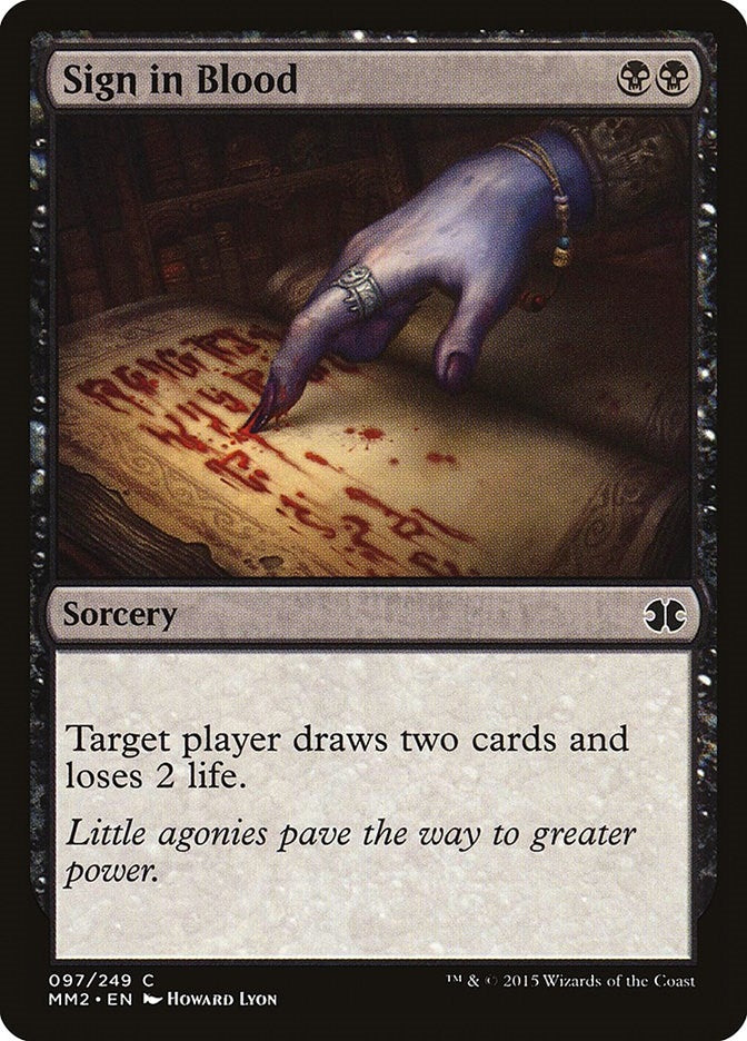 Image for Sign in Blood (97) (Modern Masters 2015) (MM2) - Magic: The Gathering