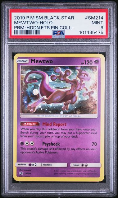 BLACK STAR PROMOS #SM214 MEWTWO - PSA 9