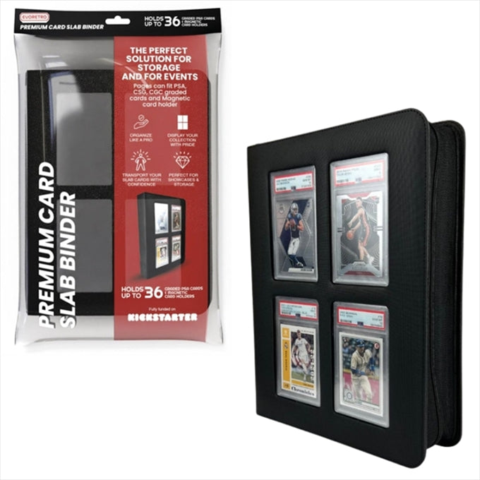 EVORETRO – Premium Card Slab Binder with Window – Black — Card Masters