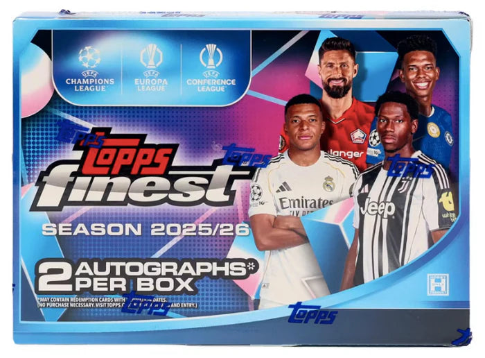 2025/26 Topps UEFA Club Competitions Finest Soccer Hobby Box