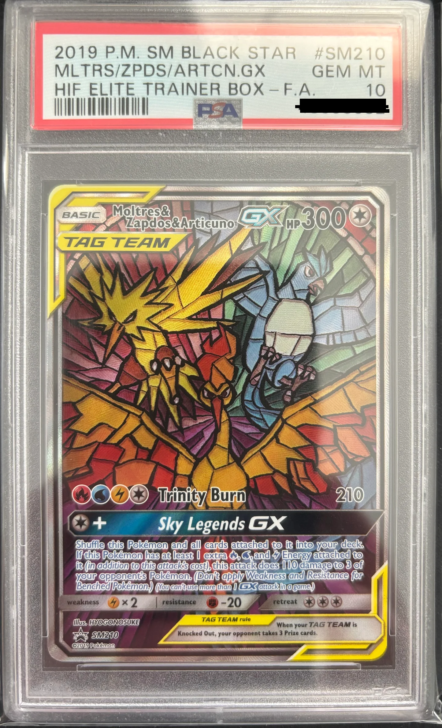 Moltres & Zapdos & Articuno GX - PSA 10