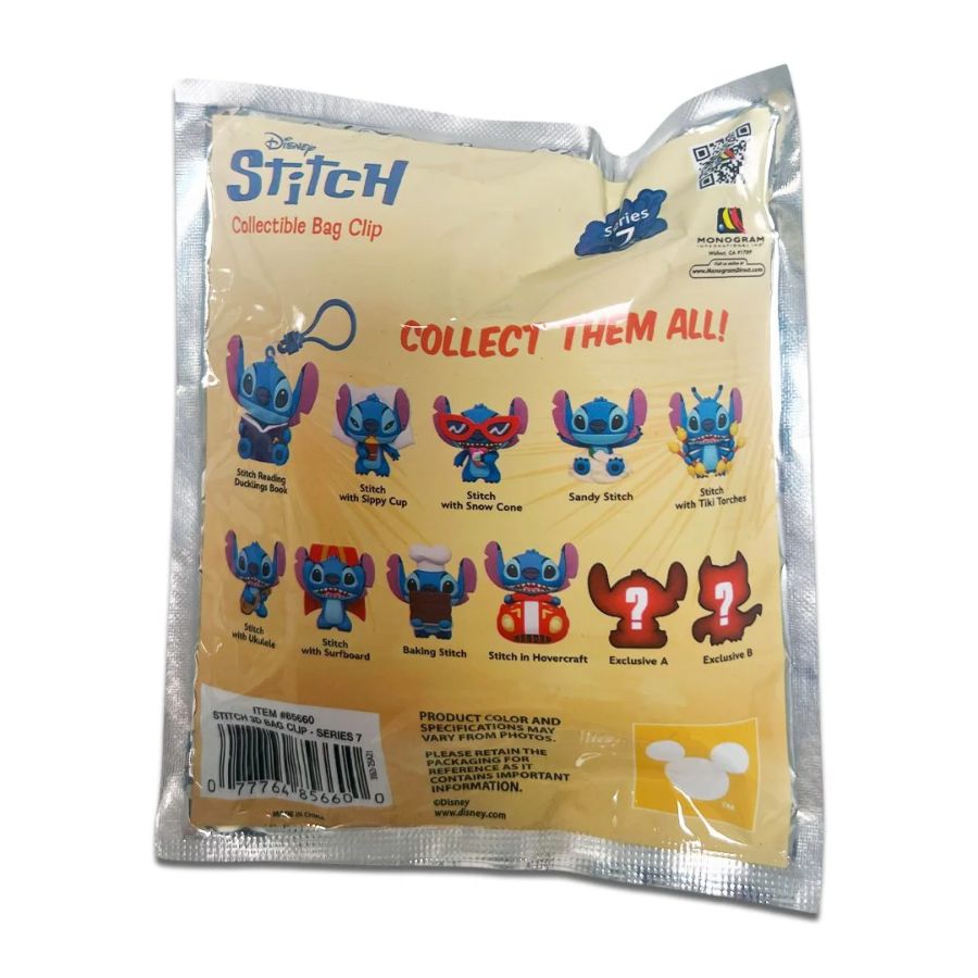 Lilo & Stitch - 3D PVC Bag Clips S7 Blind Bag