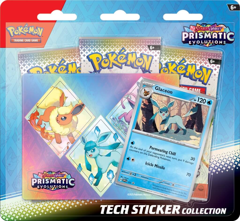 PRE ORDER - POKÉMON TCG Scarlet & Violet 8.5 Prismatic Evolutions Tech Sticker Collection