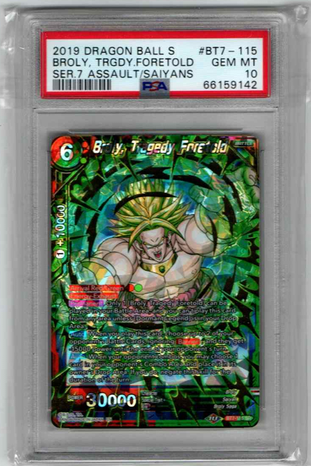 Broly, Tragedy Foretold - BT7-115 SR - PSA 10