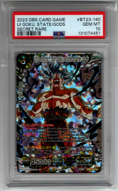 Ultra Instinct Son Goku, State of the Gods - BT23-140 SCR - PSA 10