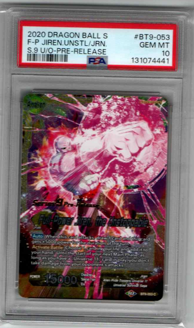Full-Power Jiren, The Unstoppable - Series 9 Pre-Release - BT9-053 -  PSA 10