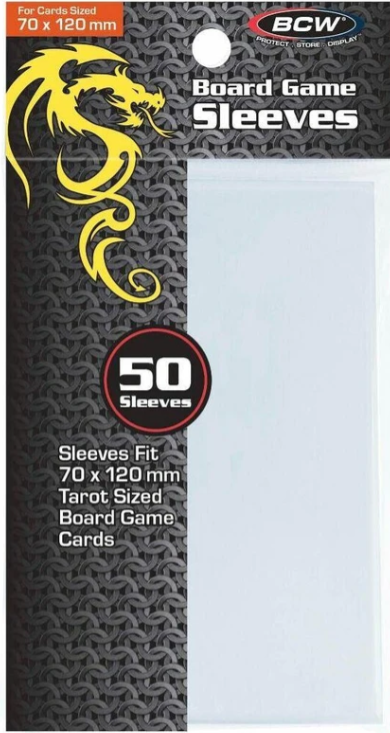 BCW Tarot Clear Board Game Sleeves Standard (70mm x 120mm)