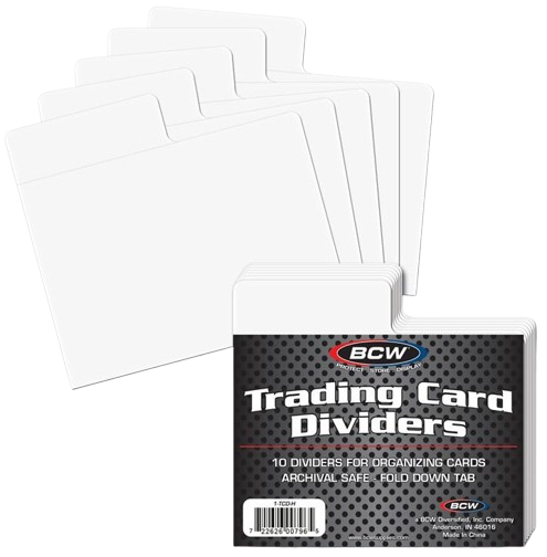 BCW Trading Card Dividers Horizontal (10 Dividers Per Pack)