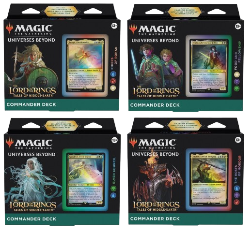 Magic the Gathering The Lord of the Rings Tales of Middle Earth Commander Decks