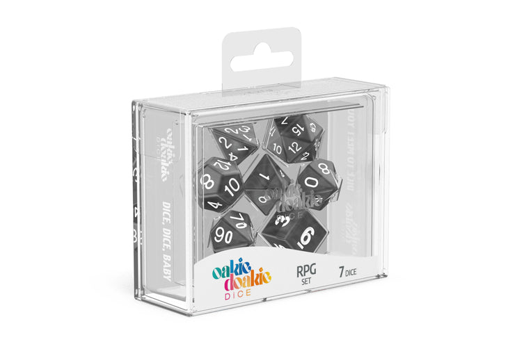 Oakie Doakie Dice RPG Set Marble - 7 Dice