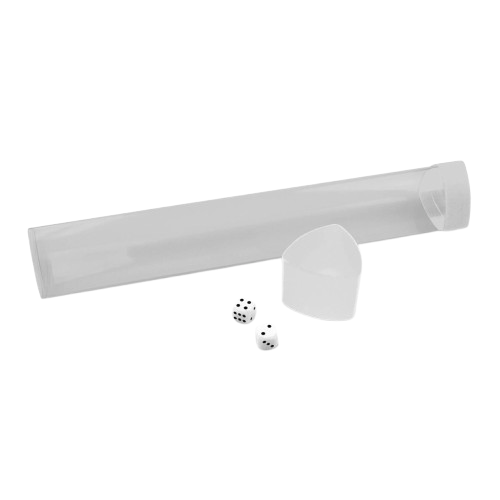 BCW Playmat Tube with Dice Holder - White
