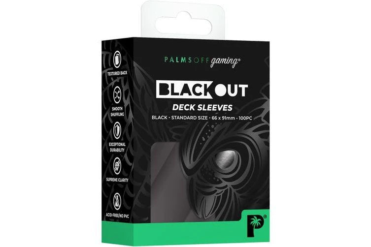 Palms Off Gaming Black Out Deck Sleeves