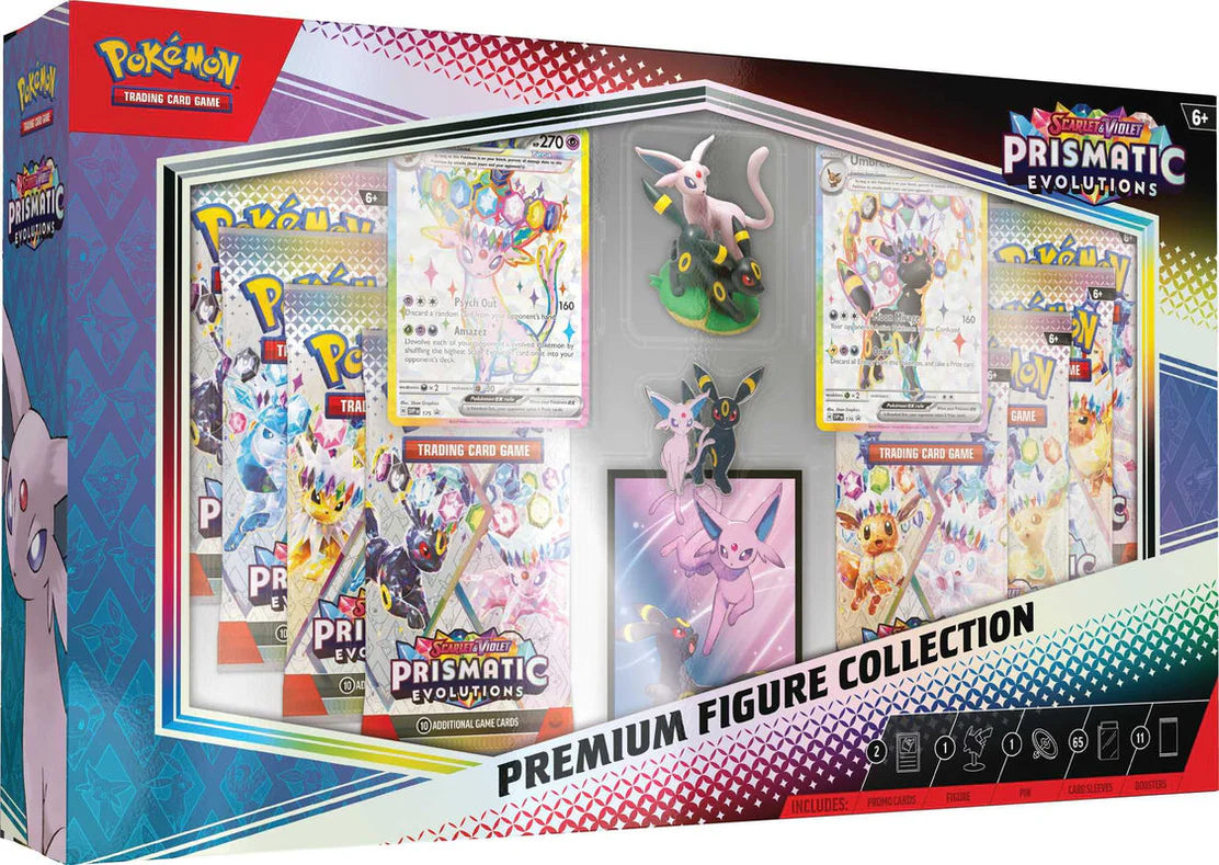 Pokemon TCG Scarlet & Violet 8.5 Prismatic Evolutions Premium Figure  Box