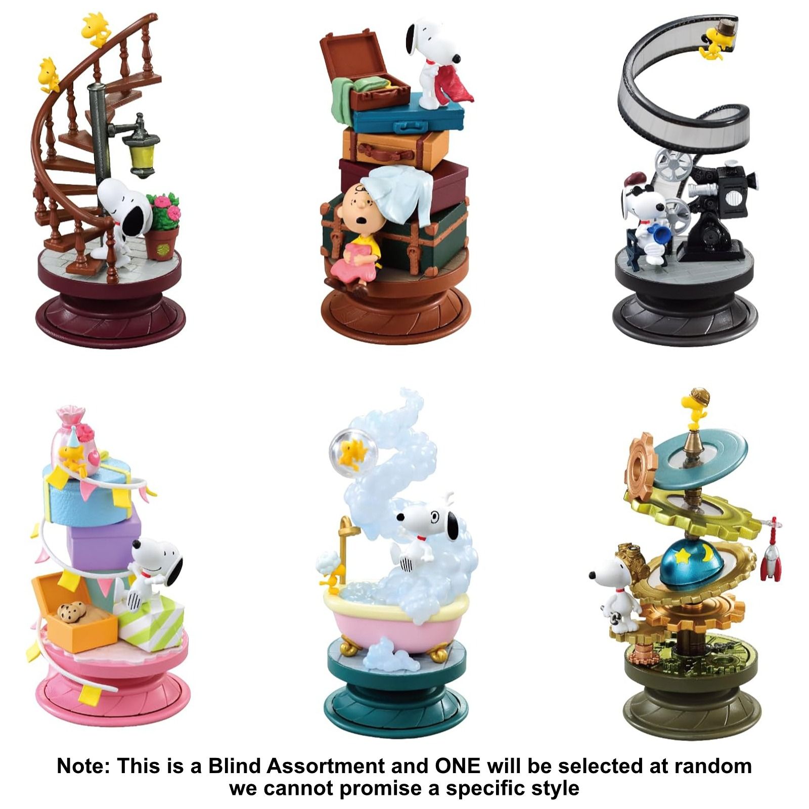 Re-Ment Peanuts Snoopy Spiral Diorama Collection Mini Figure Blind Box