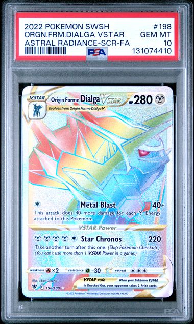 2022 POKEMON SWORD & SHIELD ASTRAL RADIANCE #198 ORGN.FRM.DIALGA VSTAR Card Masters 2022 POKEMON SWORD & SHIELD ASTRAL RADIANCE #198 ORGN.FRM.DIALGA VSTAR Card Masters