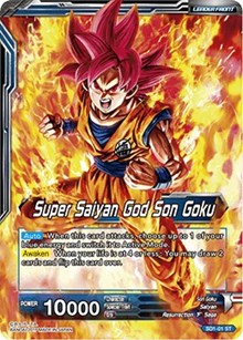 Super Saiyan God Son Goku // SSGSS Son Goku, The Soul Striker SD1-01
