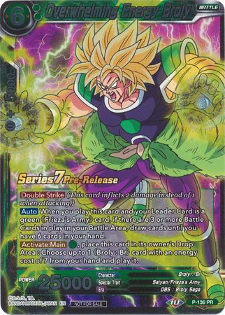 Overwhelming Energy Broly - P-136_PR - Foil Pre-Release Promo