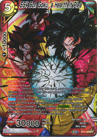 SS4 Son Goku, a Heartfelt Plea - BT8-110 - Special Rare (SPR)