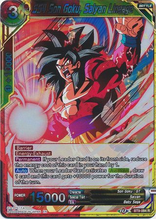 SS4 Son Goku, Saiyan Lineage - BT9-094 - Rare