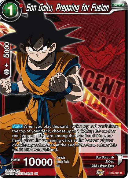 Son Goku, Prepping for Fusion - BT6-005
