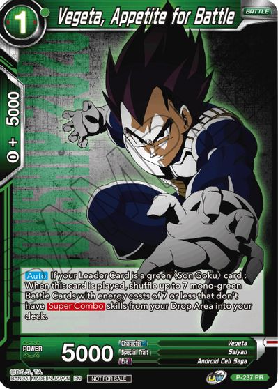 Vegeta, Appetite for Battle - P-237 - Promo Foil