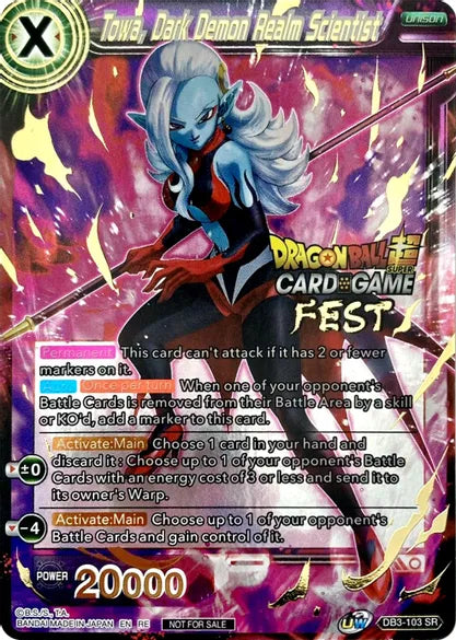 Towa, Dark Demon Realm Scientist (Card Game Fest 2022) - DB3-103 SR
