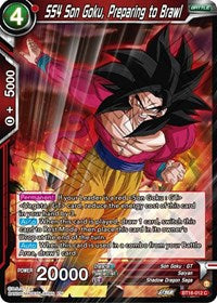 SS4 Son Goku, Preparing to Brawl - BT18-012