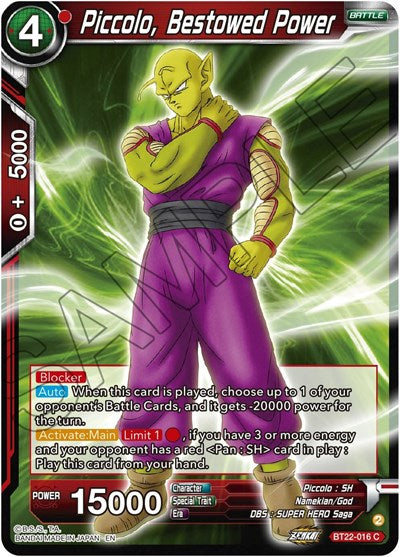 Piccolo, Bestowed Power - BT22-016