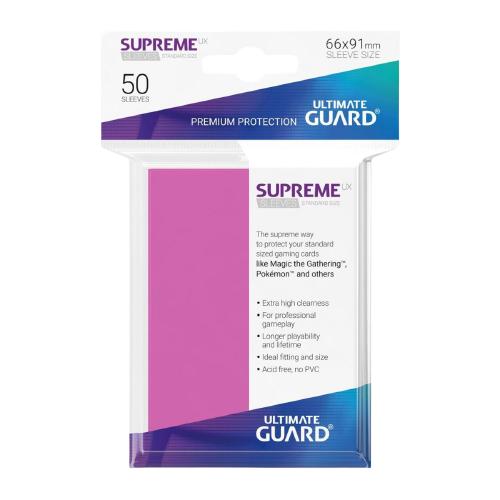 Ultimate Guard Supreme UX スリーブ 標準サイズ ピンク (50)