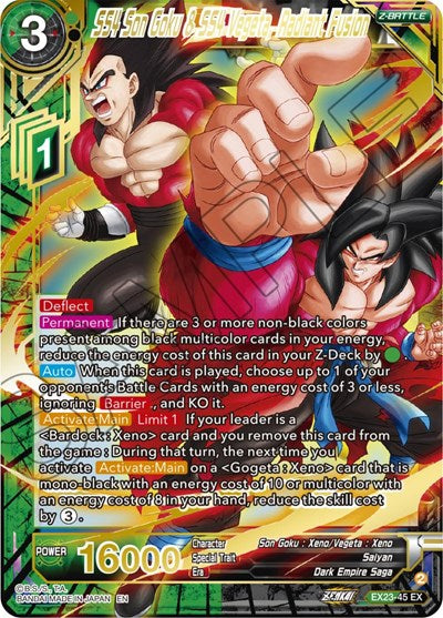 SS4 Son Goku & SS4 Vegeta, Radiant Fusion - EX23-45