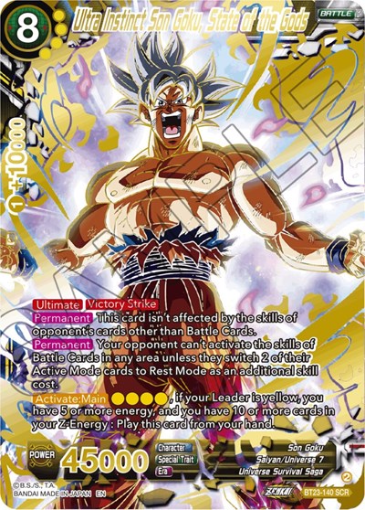Ultra Instinct Son Goku, State of the Gods BT23-140 SCR