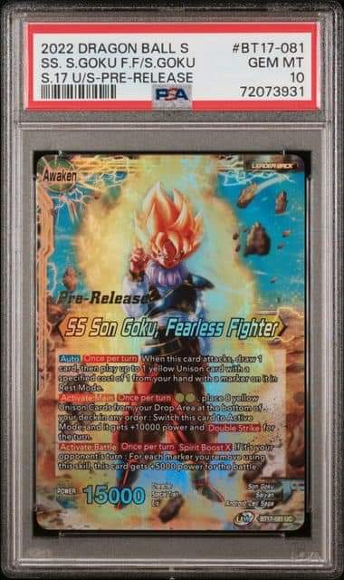PRE RELEASE SS Son Goku, Fearless Fighter - PSA 10