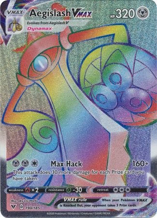 Aegislash VMAX - 190/185 - Hyper Rare - Card Masters