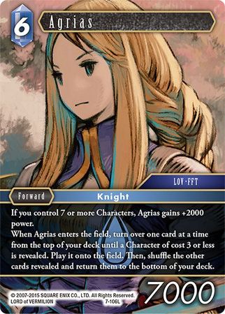 Agrias - 7-106 - Legend - Card Masters